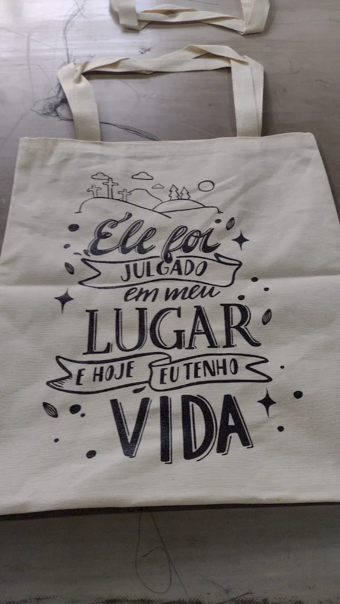 Produto em algodão cru Donna Onça Ateliê 40
